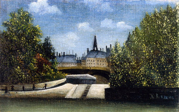  Henri Rousseau L'Ile de la Cite - Canvas Art Print