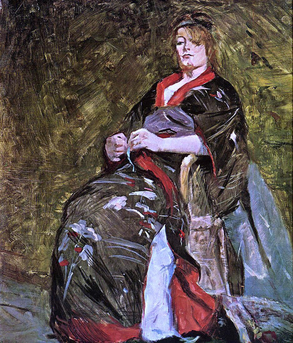  Henri De Toulouse-Lautrec Lili Grenier in a Kimono - Canvas Art Print