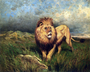  Rosa Bonheur Lion and Prey (also known as The Kill) - Canvas Art Print