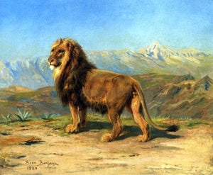  Rosa Bonheur Lion in a Mountainous Landscape - Canvas Art Print