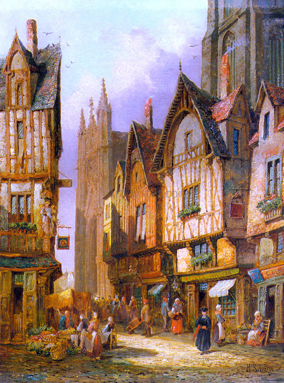  Henry Thomas Schafer Lisieux, Normandy - Canvas Art Print