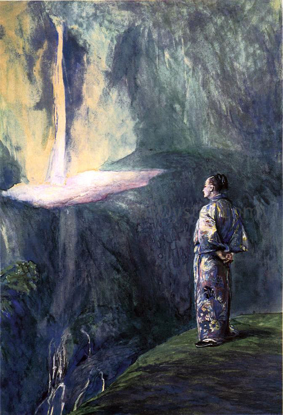  John La Farge Li-Tai-Pe and the Waterfall - Canvas Art Print