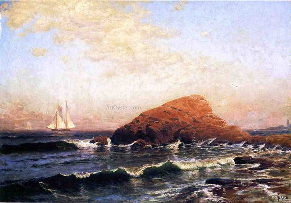  Alfred Thompson Bricher Little Bass Rock, Narragansett, RI - Canvas Art Print