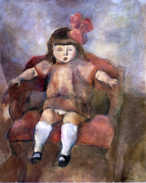  Jules Pascin Little Gifl on an Armchair - Canvas Art Print
