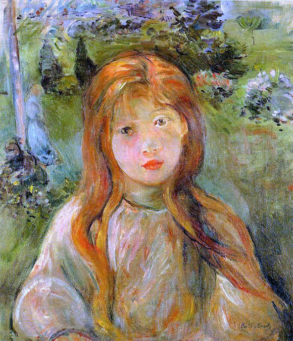  Berthe Morisot Little Girl at Mesnil (Jeanne Bodeau) - Canvas Art Print