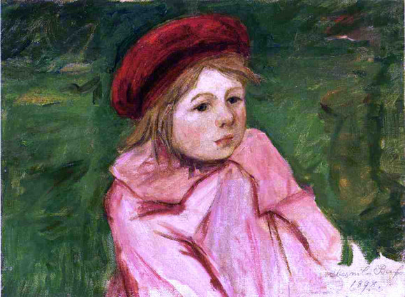  Mary Cassatt Little Girl in a Red Beret - Canvas Art Print