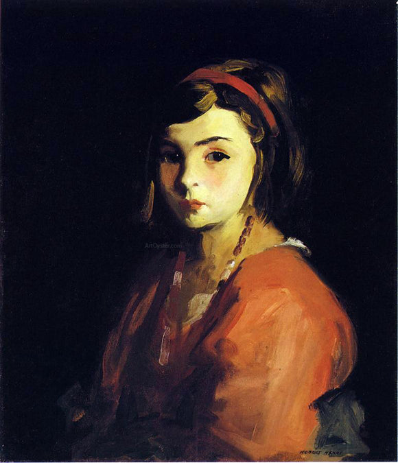  Robert Henri Little Girl in Red (also known as Agnes in Red) - Canvas Art Print