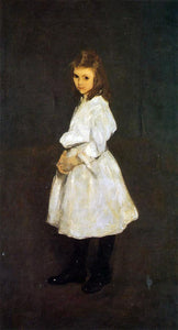  George Wesley Bellows Little Girl in White (also known as Queenie Barnett) - Canvas Art Print