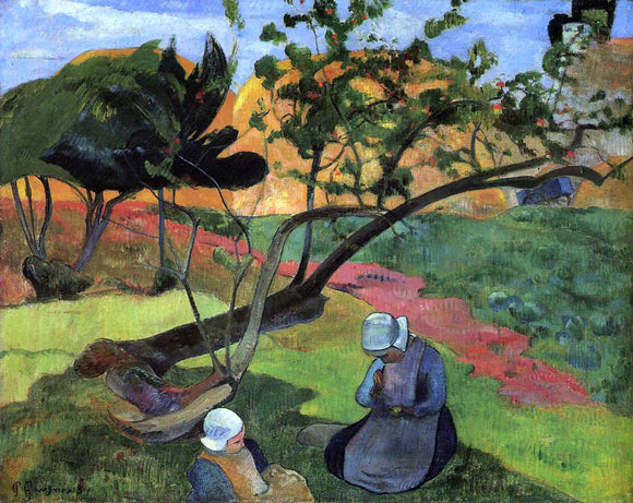  Paul Gauguin Little Girls (also known as Landscape with Two Breton Girls) - Canvas Art Print