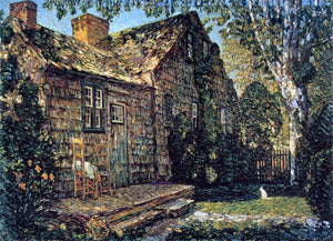  Frederick Childe Hassam Little Old Cottage, Egypt Lane, East Hampton - Canvas Art Print