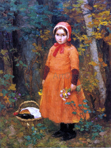  Gari Melchers Little Red Riding Hood - Canvas Art Print