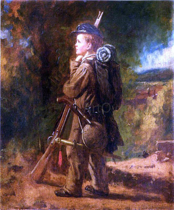  Eastman Johnson Little Soldier - Canvas Art Print