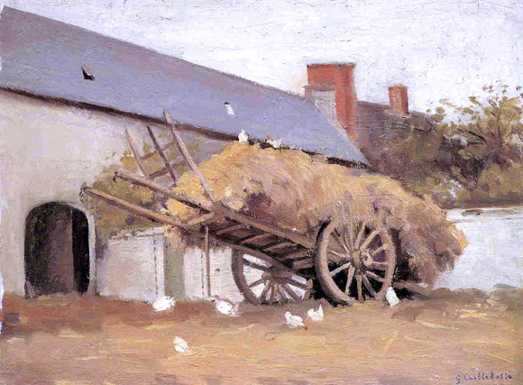  Gustave Caillebotte A Loaded Haycart - Canvas Art Print