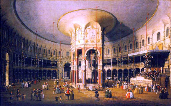  Canaletto London, The Interior of the Rotunda at Ranelagh - Canvas Art Print