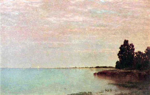  John Frederick Kensett Long Neck Point from Contentment Island, Darien, Connecticut - Canvas Art Print