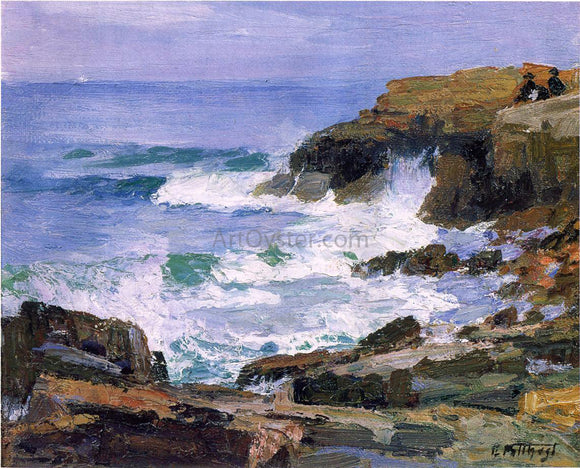  Edward Potthast A Scene, Looking out to Sea - Canvas Art Print