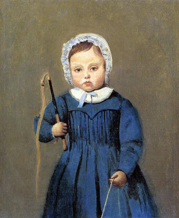  Jean-Baptiste-Camille Corot Louis Robert as a Child - Canvas Art Print