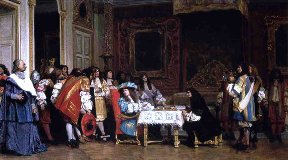  Jean-Leon Gerome Louis XIV and Moliere - Canvas Art Print
