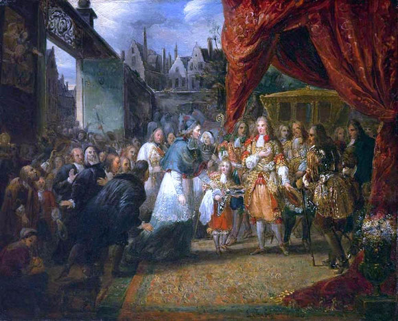  Eugene Isabey Louis XIV Entering Paris - Canvas Art Print