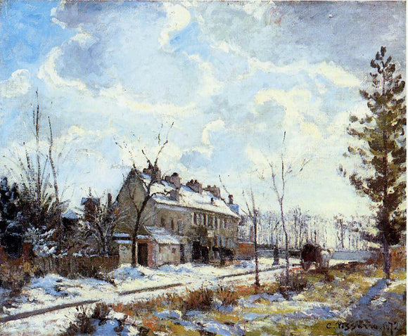  Camille Pissarro Louveciennes Road: Snow Effect - Canvas Art Print