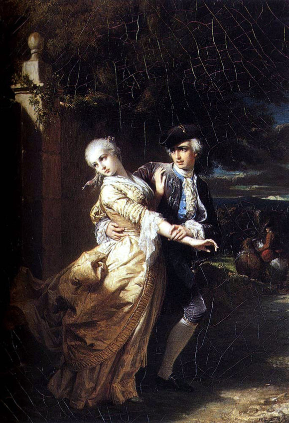  Edouard Louis Dubufe Lovelace's Kidnaping Of Clarissa Harlowe - Canvas Art Print