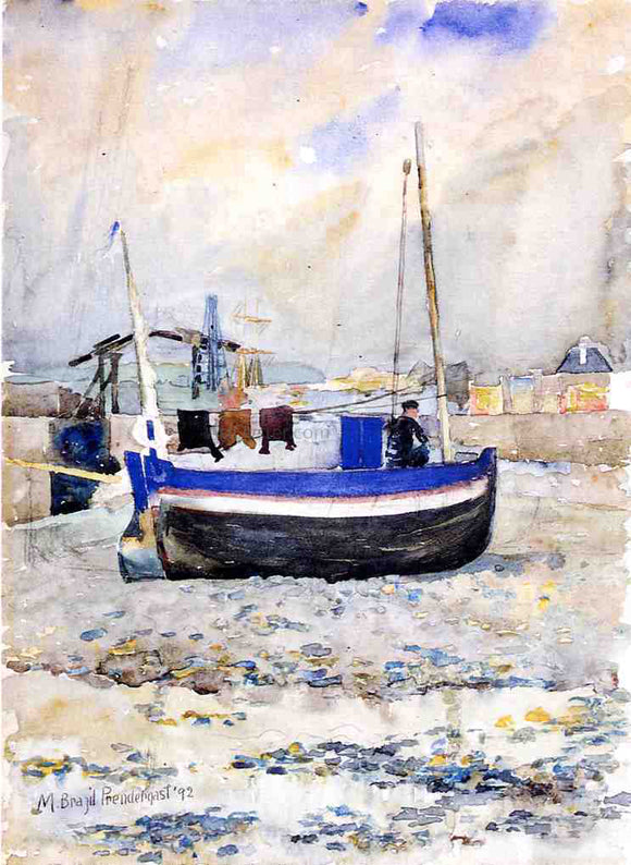  Maurice Prendergast A Low Tide, Afternoon, Treport - Canvas Art Print