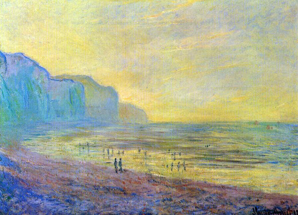  Claude Oscar Monet Low Tide at Pourville, Misty Weather - Canvas Art Print