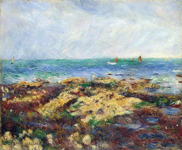  Pierre Auguste Renoir Low Tide at Yport - Canvas Art Print