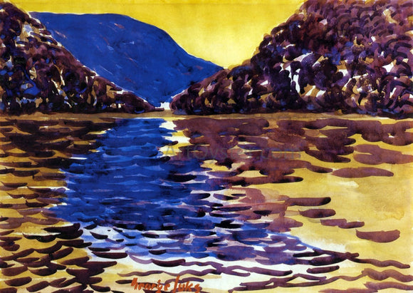  George Luks Lower Ausable Lake, Adirondacks - Canvas Art Print