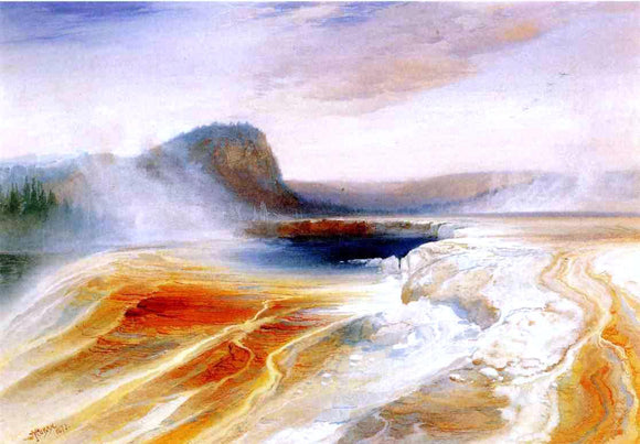  Thomas Moran Lower Geyser Basin - Canvas Art Print