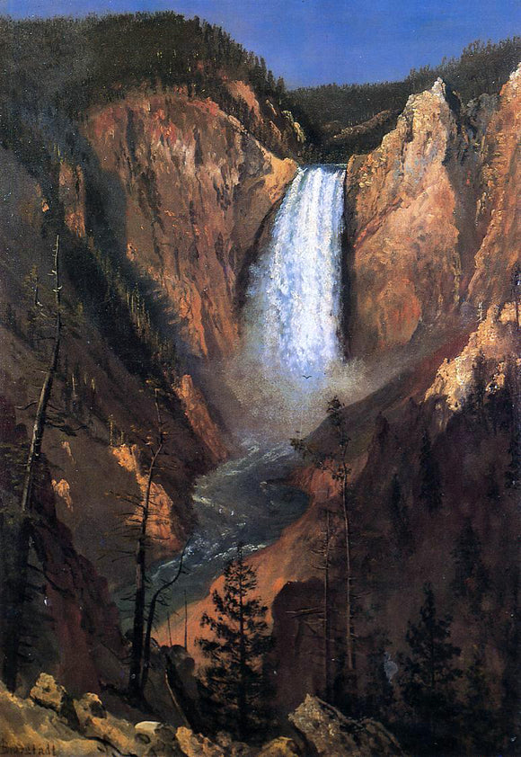  Albert Bierstadt Lower Yellowstone Falls - Canvas Art Print