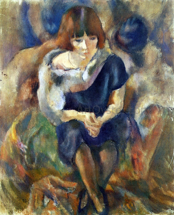  Jules Pascin Lucy with a Fur Piece - Canvas Art Print
