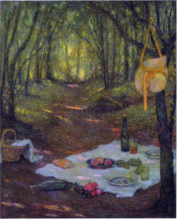  Henri Le Sidaner Lunch in the Woods at Gerberoy - Canvas Art Print