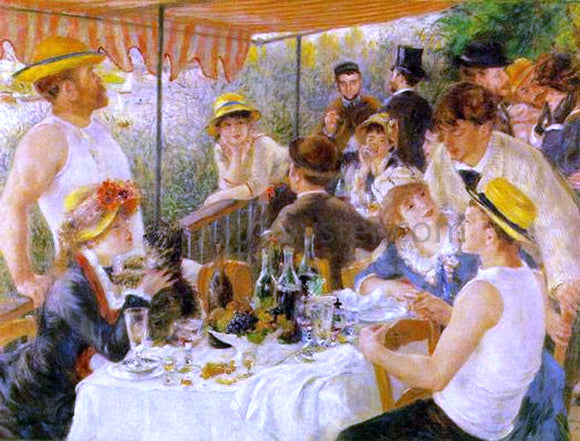  Pierre Auguste Renoir A Luncheon of the Boating Party - Canvas Art Print