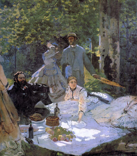  Claude Oscar Monet Luncheon on the Grass, Center Panel - Canvas Art Print