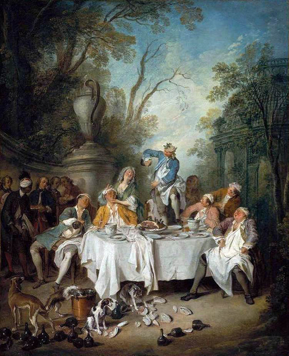  Nicolas Lancret Luncheon Party in a Park - Canvas Art Print