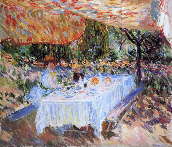  Claude Oscar Monet Luncheon under the Canopy - Canvas Art Print