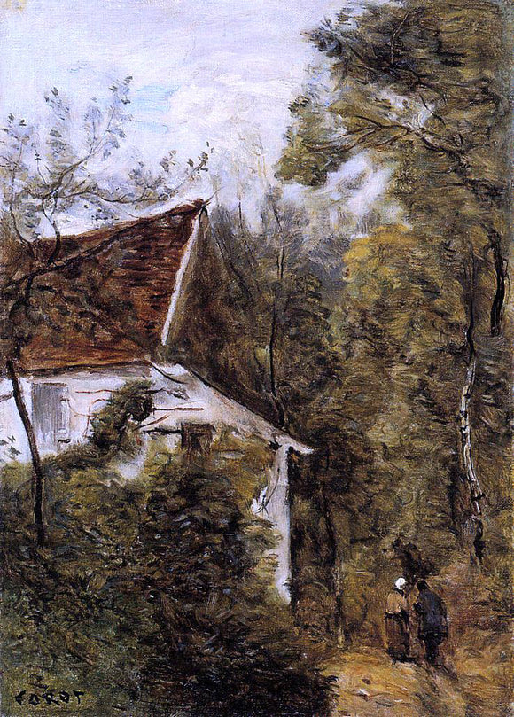  Jean-Baptiste-Camille Corot Luzancy, the Path Through the Woods - Canvas Art Print
