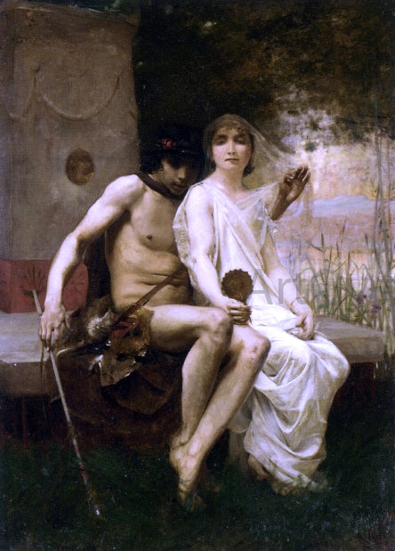  Jean-Eugene Buland Lycanion et Daphnis - Canvas Art Print