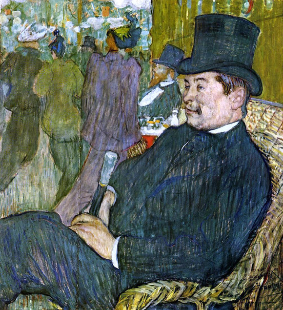  Henri De Toulouse-Lautrec M. Delaporte at the Jardin de Paris - Canvas Art Print