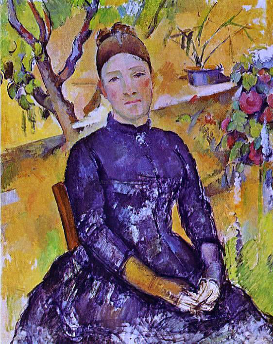  Paul Cezanne Madame Cezanne in the Conservatory - Canvas Art Print