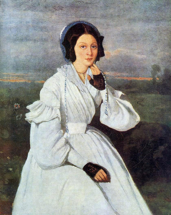  Jean-Baptiste-Camille Corot Madame Charmois - Canvas Art Print