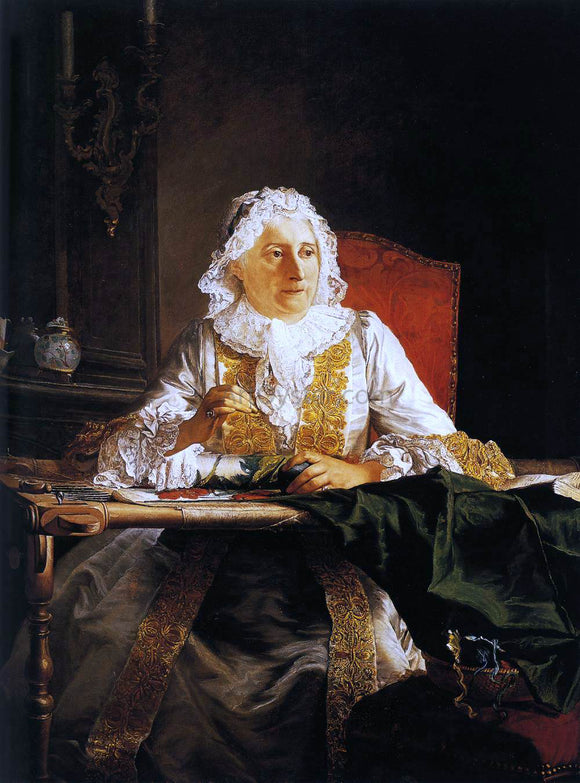  Jacques-Andre-Joseph Aved Madame Crozat - Canvas Art Print