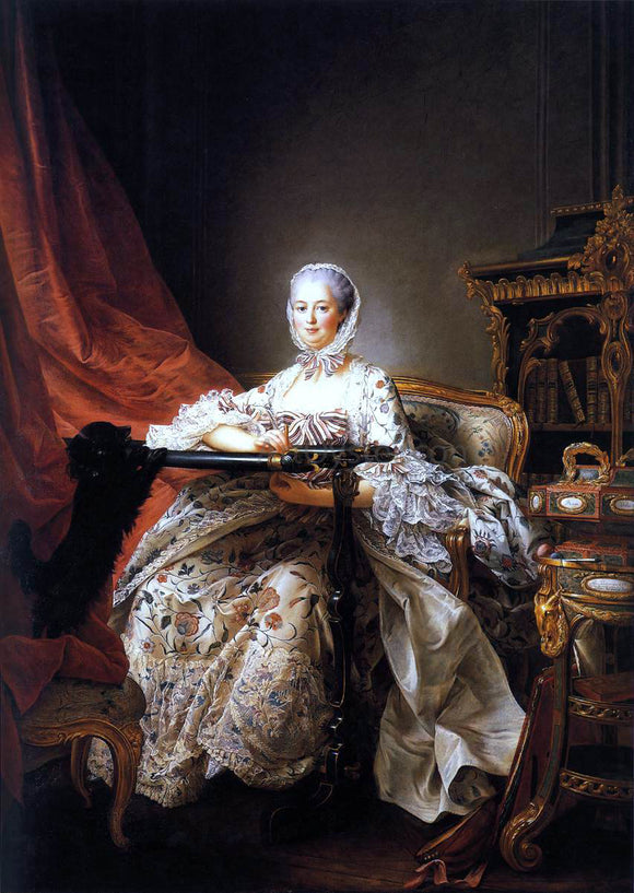  Francois-Hubert Drouais Madame de Pompadour - Canvas Art Print