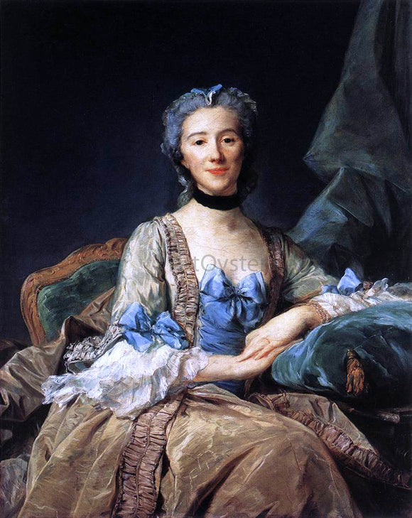  Jean-Baptiste Perronneau Madame de Sorquainville - Canvas Art Print