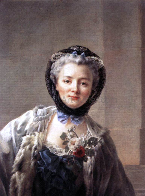  Francois-Hubert Drouais Madame Drouais, Wife of the Artist - Canvas Art Print