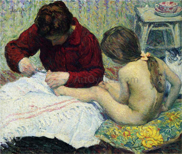  Henri Lebasque Madame Lebasque with daughter - Canvas Art Print