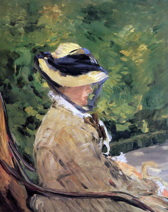  Edouard Manet Madame Manet at Bellevue - Canvas Art Print
