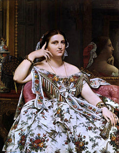  Jean-Auguste-Dominique Ingres Madame Moitessier - Canvas Art Print