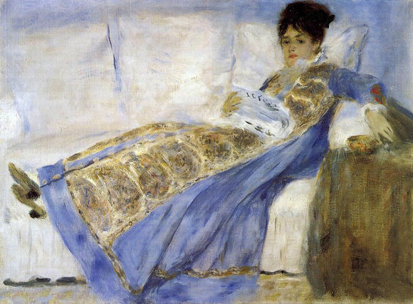  Pierre Auguste Renoir Madame Monet on a Sofa - Canvas Art Print